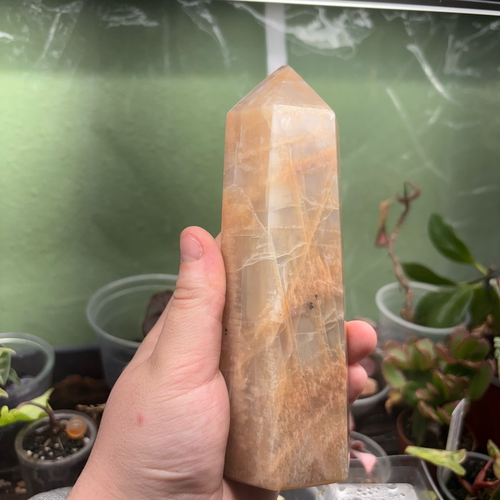 Polished Peach MoonStone Obelisk
